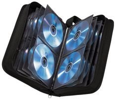 Hama - Estuche porta CD para 120 CD/DVD/Blu-rays, portafolios para guardar CD, negro