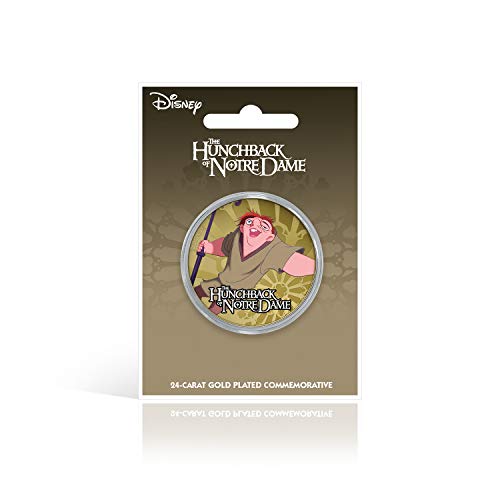 IMPACTO COLECCIONABLES Disney El Jorobado de Notre Dame Colección Clásicos 02, Moneda / Medalla Conmemorativa acuñada con baño en Oro 24 Quilates y Coloreada a 4 Colores - 44mm