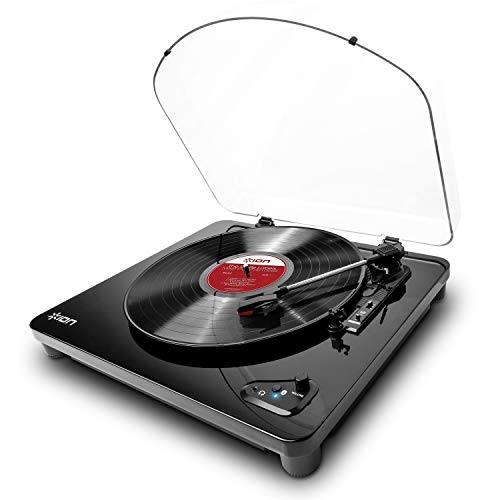 ION Audio Air LP Black - Tocadiscos de vinilo Bluetooth - reproducción inalámbrica y conversión de discos de 3 velocidades - 33 1/3, 45 y 78 RPM, Acabado Negro