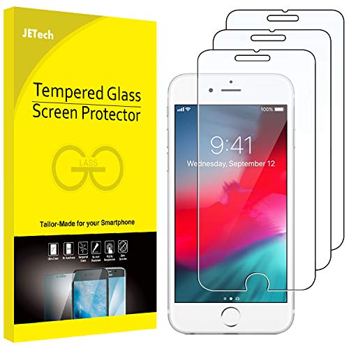 JETech Protector de Pantalla para iPhone 8 Plus, iPhone 7 Plus, iPhone 6s Plus y iPhone 6 Plus, Vidrio Templado, 3 Unidades JETech Protector de Pantalla para iPhone 8 Plus, iPhone 7 Plus, iPhone 6s Plus y iPhone 6 Plus, Vidrio Templado, 3 Unidades