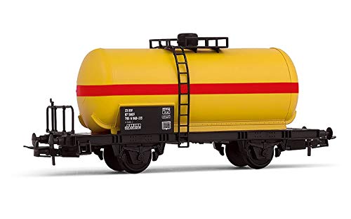 Jouef - Hj 6140 - Vagón Cisterna En 2 Ejes - Entregado Amarillo / Rojo - 1/87 Escala
