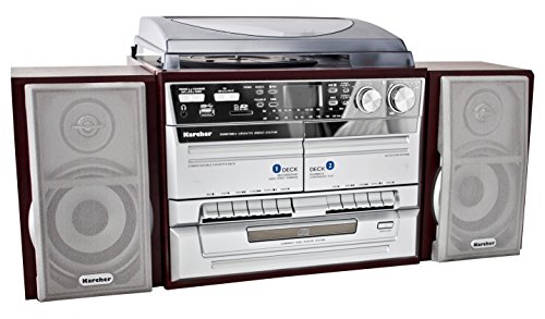 Kärcher KA 320 - Minicadena con reproductor de CD, doble pletina, tocadiscos, (importado de Alemania) Kärcher KA 320 - Minicadena con reproductor de CD, doble pletina, tocadiscos, (importado de Alemania)