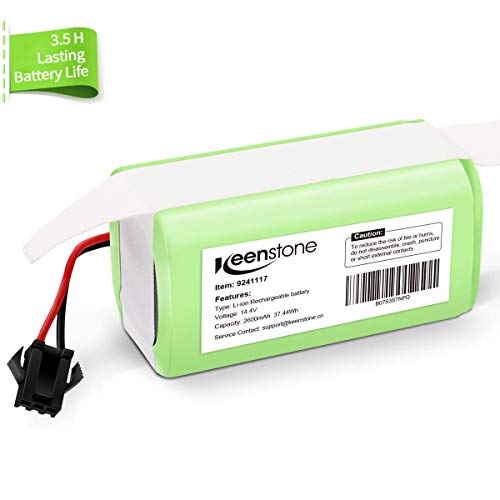 Keenstone Batería de Reemplazo para Conga Excellence 990, 14.4V 2600mah Li-Ion Recargable, Compatible con Conga Excellence 990 950 1090 DEEBOT N79S N79 Eufy RoboVac 11 11S 30 30C 12 35C Keenstone Batería de Reemplazo para Conga Excellence 990, 14.4V 2600mah Li-Ion Recargable, Compatible con Conga Excellence 990 950 1090 DEEBOT N79S N79 Eufy RoboVac 11 11S 30 30C 12 35C