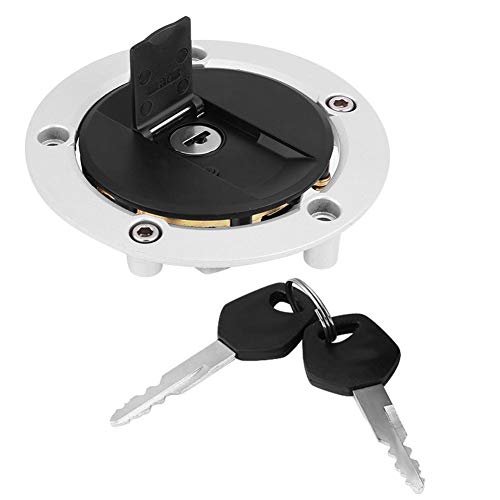 KIMISS Tapón del tanque de combustible de la motocicleta con 2 llaves, Interruptor/Tapa del tanque de combustible para GSX-R 600 GSX-R750 SV1000 KIMISS Tapón del tanque de combustible de la motocicleta con 2 llaves, Interruptor/Tapa del tanque de combustible para GSX-R 600 GSX-R750 SV1000