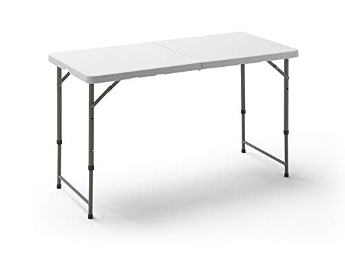 KitGarden Folding 122 - Mesa Plegable, color Blanco, 122x60x52/74 cm KitGarden Folding 122 - Mesa Plegable, color Blanco, 122x60x52/74 cm