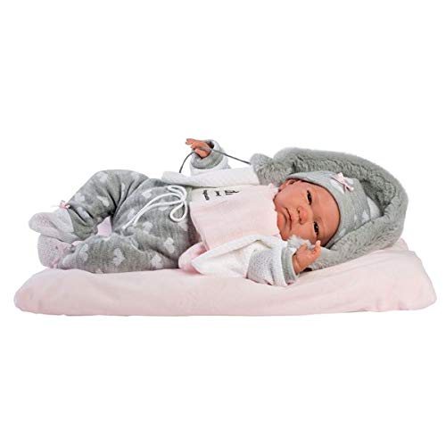 Llorens 18006 - Muñeca Reborn (42 cm), Color Gris y Beige