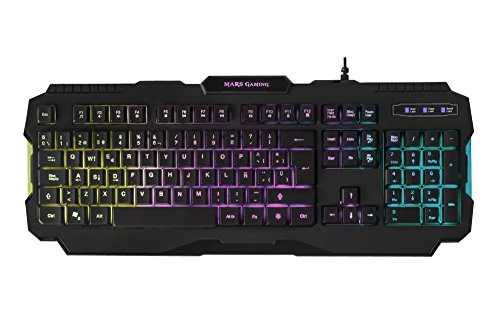 MARSGAMING Mars Gaming MRK0, Teclado Gaming PC, RGB Rainbow, 3 Modos iluminación,15 Funciones MARSGAMING Mars Gaming MRK0, Teclado Gaming PC, RGB Rainbow, 3 Modos iluminación,15 Funciones