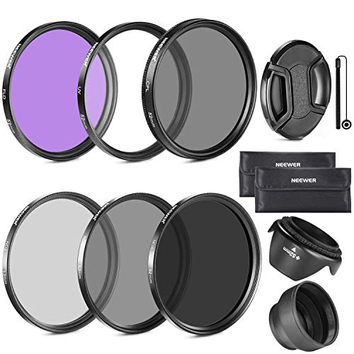 Neewer Filtro para Lentes de 52 mm Accesorio Kit:UV, CPL, FLD, ND2, ND4, ND8 y Parasol, Tapa de Lentes para Nikon D7100 D7000 D5200 D5100 D5000 D3300 D3200 D3100 D3000 D90 D80 DSLR Neewer Filtro para Lentes de 52 mm Accesorio Kit:UV, CPL, FLD, ND2, ND4, ND8 y Parasol, Tapa de Lentes para Nikon D7100 D7000 D5200 D5100 D5000 D3300 D3200 D3100 D3000 D90 D80 DSLR