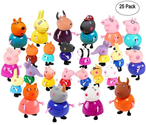 New 25 Pcs Peppa Pig Different Best Model Figure Toys For Kids
