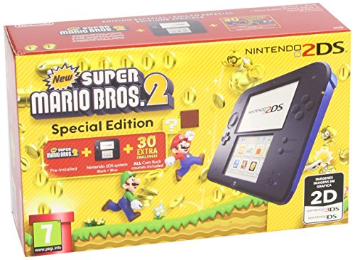 Nintendo 2DS - Consola, Color Azul + New Super Mario Bros 2 (Preinstalado) Nintendo 2DS - Consola, Color Azul + New Super Mario Bros 2 (Preinstalado)