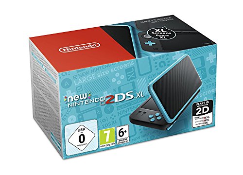Nintendo 3Ds - Consola New Nintendo 2Ds XL, Color Negro y Turquesa Nintendo 3Ds - Consola New Nintendo 2Ds XL, Color Negro y Turquesa