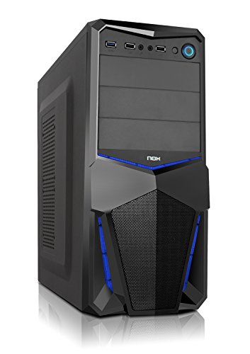Nox PAX - NXPAX - Caja PC, ATX, USB 3.0, Color Negro Azul
