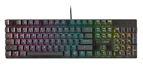 Ozone Alliance - Teclado híbrido con iluminación, Color Negro Ozone Alliance - Teclado híbrido con iluminación, Color Negro