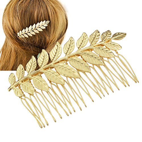 Peine de pelo de la boda, oro de color hoja clip nupcial accesorio para las ocasiones de la boda