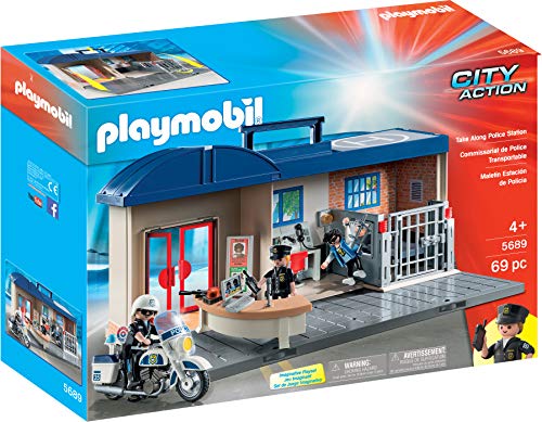 PLAYMOBIL- Comisaría Maletín Juguete, Multicolor, única (geobra Brandstätter 5689)