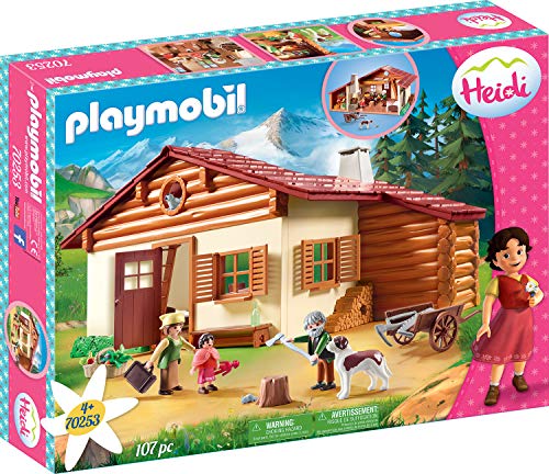 PLAYMOBIL Heidi en la Cabaña de los Alpes, A partir de 4 Años (70253)