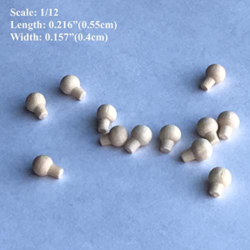 Pomos de madera para puerta de cajón, diseño de casa de muñecas en miniatura, escala 1/12, lote de 48 piezas Pomos de madera para puerta de cajón, diseño de casa de muñecas en miniatura, escala 1/12, lote de 48 piezas