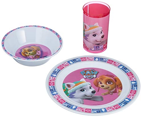 POS Handels GmbH 29244088 - Juego de desayuno con motivos de Paw Patrol, juego de vajilla de 3 piezas