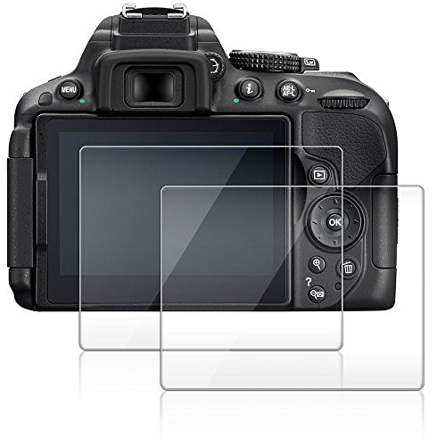 Protector de Pantalla para Nikon D5300 D5500 D5600, AFUNTA 2 Paquete la Cámara del Protector de Vidrio Templado Óptica