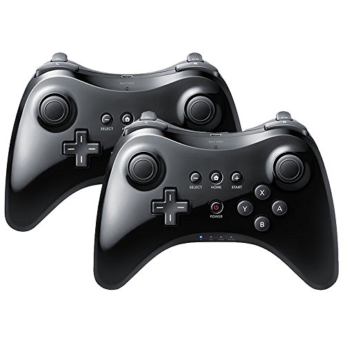 QUMOX 2 x Controlador de mano Wireless Gamepad Joypad Remoto Mando de juego para Nintendo Wii U Pro