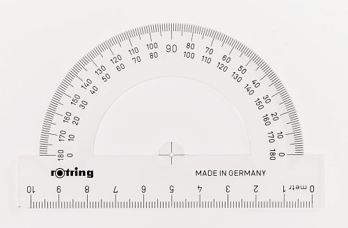 Rotring Centro transportador semicircular de 10 cm Rotring Centro transportador semicircular de 10 cm
