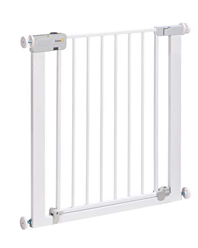 Safety 1st Auto Close Barrera seguridad niños, Barrera escalera bebé y perros, cierre automatico ultra seguro, 80 cm hasta 136 cm con extensiones, color blanco Safety 1st Auto Close Barrera seguridad niños, Barrera escalera bebé y perros, cierre automatico ultra seguro, 80 cm hasta 136 cm con extensiones, color blanco