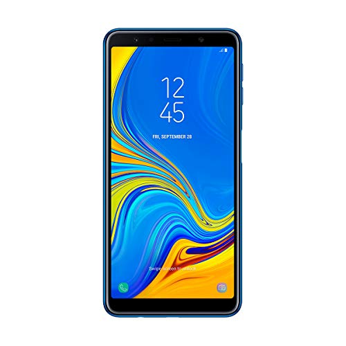 Samsung Galaxy A7 - Smartphone de 6" (Octa Core 2.2 GHz, RAM de 4 GB, Memoria de 64 GB, cámara de 24+5+8 MP, Android), Azul