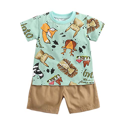 Sanlutoz Algodón Bebe Niño Conjuntos de Ropa 2pcs Verano Dibujos Animados Recién Nacido (18-24 meses/90cm, BCS9046) Sanlutoz Algodón Bebe Niño Conjuntos de Ropa 2pcs Verano Dibujos Animados Recién Nacido (18-24 meses/90cm, BCS9046)