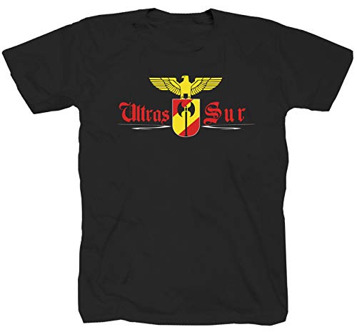 Shirtzshop Siempre Fieles Ultras Sur Madrid - Camiseta, diseño de fútbol americano, color negro Negro
 S
