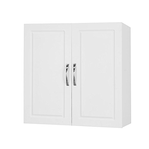 SoBuy Armario Auxiliar Multiusos de Pared,Armario Suspendido con 2 Puertas,Blanco,L60 x H 60 cm,FRG231-W,ES SoBuy Armario Auxiliar Multiusos de Pared,Armario Suspendido con 2 Puertas,Blanco,L60 x H 60 cm,FRG231-W,ES