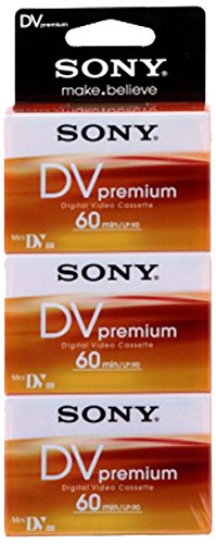Sony 3DVM60PR-BT - Mini DV (3 unidades, tamaño de cinta: 6,35 mm, 60 minutos)
