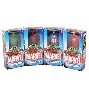 Spider-Man, Iron Man, Capitán América & Hulk - Figuras de Marvel de 15 cm, juego de cuatro Spider-Man, Iron Man, Capitán América & Hulk - Figuras de Marvel de 15 cm, juego de cuatro