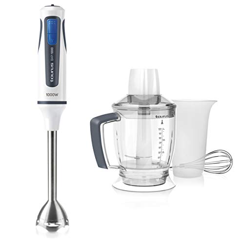 Taurus Bapi 1000 Plus Inox - Batidora de Mano, 1000 W, Bate y Pica Hiello, Agarre Ergonómico Taurus Bapi 1000 Plus Inox - Batidora de Mano, 1000 W, Bate y Pica Hiello, Agarre Ergonómico