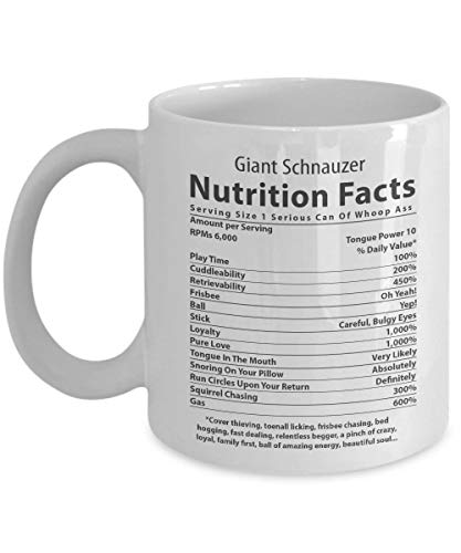 Taza de café divertida tazas personalizadas taza de impresión de 11 onzas amigo cumpleaños familia regalo-schnauzer gigante amante taza