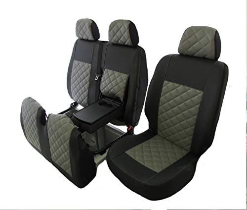 Texmar - Fundas para Asiento de Coche, para IVECO Daily a Partir de 2015, Conductor EN EL Lado Izquierdo, Piel ECOLÓGICA DE Color Azul, 2+1 (1 Individual, 2+1 Doble)