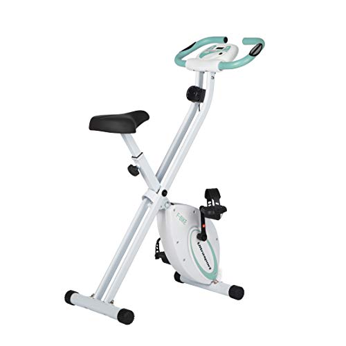 Ultrasport F-Bike Bicicleta estática de fitness, aparato doméstico, plegable con consola y sensores de pulso en manillar, Menta Ultrasport F-Bike Bicicleta estática de fitness, aparato doméstico, plegable con consola y sensores de pulso en manillar, Menta