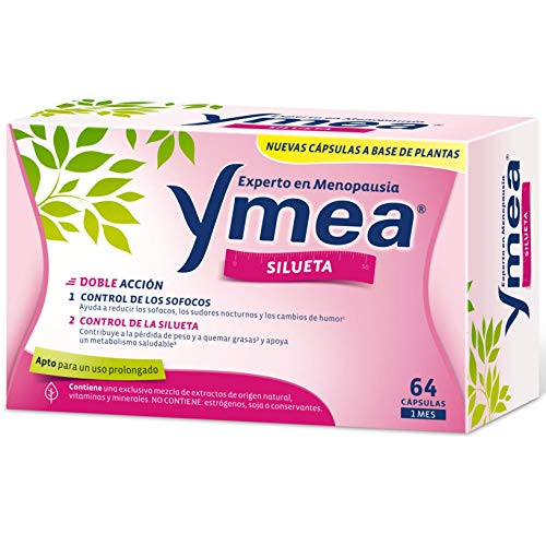 Ymea Silueta| Tratamiento de la Menopausia | Doble acción - Control de Sofocos y Control de la Silueta | Apto para Uso Prolongado | Sin Estrogenos, Soja o Consevantes| 64 cápsulas | Tratamiento 1 mes Ymea Silueta| Tratamiento de la Menopausia | Doble acción - Control de Sofocos y Control de la Silueta | Apto para Uso Prolongado | Sin Estrogenos, Soja o Consevantes| 64 cápsulas | Tratamiento 1 mes