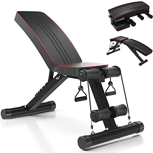 YOLEO Banco de Pesas Ajustable - Bancos de Pesas utilitarios para Entrenamiento de Cuerpo Completo, Plegable Banco de declive Inclinado Prensa para Gimnasio en casa (Black) YOLEO Banco de Pesas Ajustable - Bancos de Pesas utilitarios para Entrenamiento de Cuerpo Completo, Plegable Banco de declive Inclinado Prensa para Gimnasio en casa (Black)
