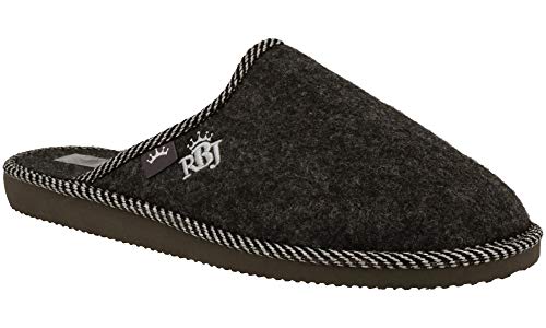 Zapatillas De Casa para Hombre De Fieltro De Lana Natural Calientes Transpirables Bienestar Natural Handmade Calidad (43 EU, Negro 906A) Zapatillas De Casa para Hombre De Fieltro De Lana Natural Calientes Transpirables Bienestar Natural Handmade Calidad (43 EU, Negro 906A)