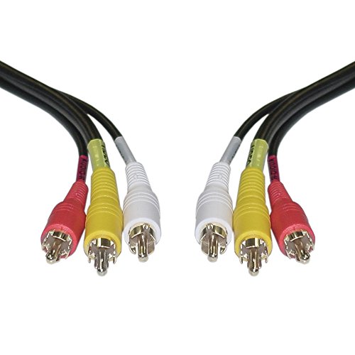 1mt 3 x Triple de Audio RCA macho a macho Cable de vídeo TV AV Cable estéreo conmutación de amarillo rojo y blanco enchufe compuesto RCA a RCA 1 Metre alimentación Triple conector de Cable conexión Audio a conexión Audio CVBS AR AL 1mt 3 x Triple de Audio RCA macho a macho Cable de vídeo TV AV Cable estéreo conmutación de amarillo rojo y blanco enchufe compuesto RCA a RCA 1 Metre alimentación Triple conector de Cable conexión Audio a conexión Audio CVBS AR AL