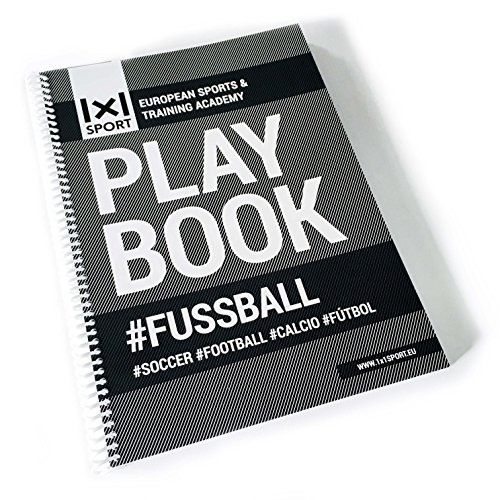 1x1SPORT - Plantillas de juego para entrenadores de fútbol, con planos del campo de juego [podría no estar en español], Playbook A4