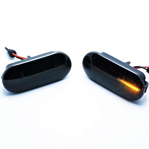 2x LED LUCES INTERMITENTES DINAMICOS LATERALES AHUMADOS REEMPLAZO SEAT LEON IBIZA GOLF E4 MOT TÜV ITV 2x LED LUCES INTERMITENTES DINAMICOS LATERALES AHUMADOS REEMPLAZO SEAT LEON IBIZA GOLF E4 MOT TÜV ITV