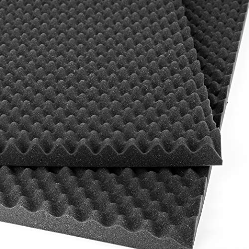 AcousPanel 12 Planchas de espuma acústica. Paneles acústicos absorbentes de sonido con diseño Alveolar.60x60 cm. Color gris antracita.