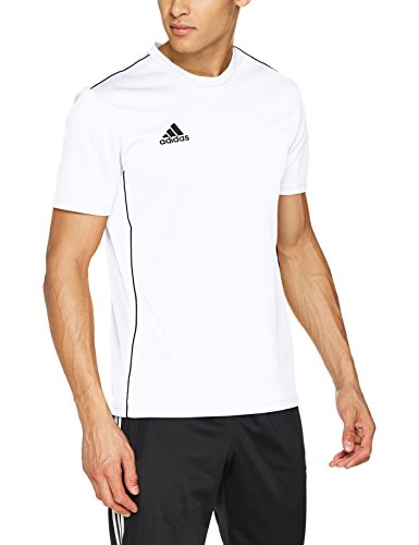 adidas Core18 JSY T-Shirt, Hombre, White/Black, L