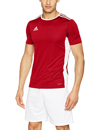 adidas Entrada 20 Camiseta de Fútbol para Hombre de Cuello Redondo en Contraste, Rojo (Power Red/White), L adidas Entrada 20 Camiseta de Fútbol para Hombre de Cuello Redondo en Contraste, Rojo (Power Red/White), L