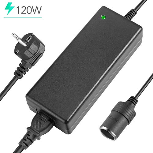 AGPTEK 12V/10A 120W Convertidor de Corriente CA a CC, Transformador 220V a 12V Adaptador de Corriente para Encendedor de Cigarrillos Automóvil AGPTEK 12V/10A 120W Convertidor de Corriente CA a CC, Transformador 220V a 12V Adaptador de Corriente para Encendedor de Cigarrillos Automóvil