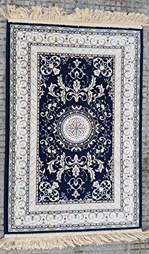 Alfombra de modelo persa en varios colores, varios tamaños, con flecos, fabricada en Bélgica 60X110 turquesa Alfombra de modelo persa en varios colores, varios tamaños, con flecos, fabricada en Bélgica 60X110 turquesa