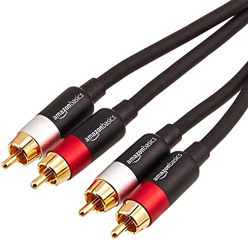 AmazonBasics - Cable de audio RCA (2 machos a 2 machos), 2,4 metros AmazonBasics - Cable de audio RCA (2 machos a 2 machos), 2,4 metros