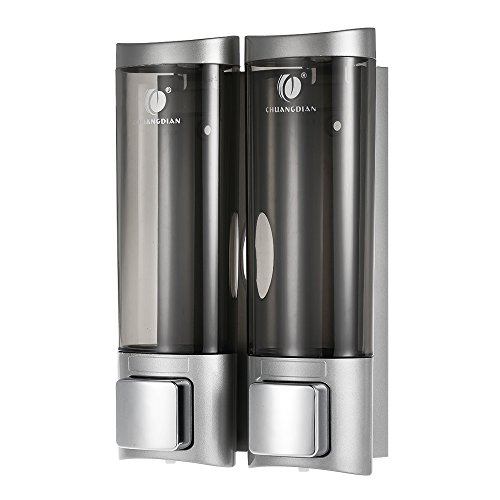 Anself - Dispensador de jabón doble para pared, Jabonera de loción líquido, 2x200ml Anself - Dispensador de jabón doble para pared, Jabonera de loción líquido, 2x200ml