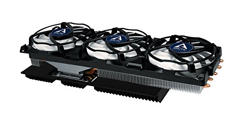 Arctic Accelero Xtreme IV - Enfriador de Tarjeta de Video, 3 Ventiladores de PC de 92 m, 900 RPM a 2000 RPM, silencioso - Blanco y Negro